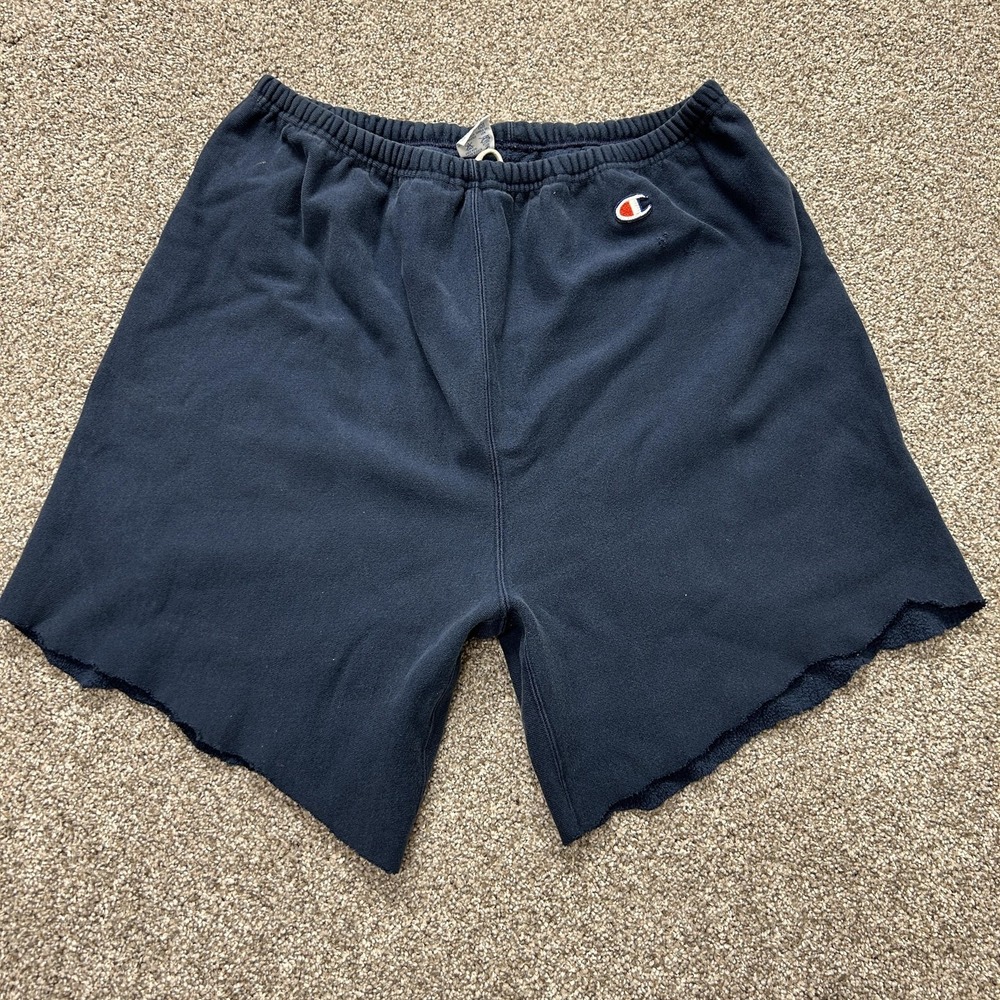 Vintage Champion Reverse Weave Shorts Mens XL Blue Sweat Athletic 8 Inseam